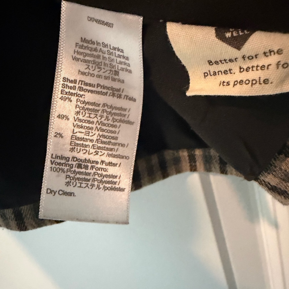 Madewell, The Caldwell Double Breasted Blazer tan black size XS extra small - Picture 9 of 9